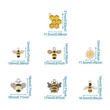 Bees Daisy Honeycomb Alloy Enamel Charms Elephant Cow Animal DIY