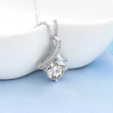 Boyfriend's Mom Message Card Necklace with Box, Gift for Boyfriend Mom