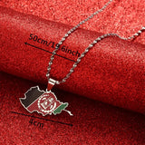 Afghanistan Map Pendant Necklace Afghan Flag Chain Jewelry