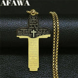 Christian Cross Holy Bible Necklace Stainless Steel