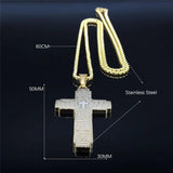 Christian Cross Holy Bible Necklace Stainless Steel