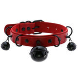 Red PU Leather Clavicle Chain Collar Necklace Harajuku Gothic Choker