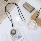 Chunky Circles Large Pendant Necklace Choker Beauty Jewelry