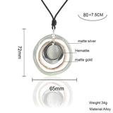 Chunky Circles Large Pendant Necklace Choker Beauty Jewelry