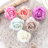 10Pcs 6Cm Artificial Flowers Flannel Rose for Home Decor Wedding Diy Candy Box