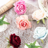 10Pcs 6Cm Artificial Flowers Flannel Rose for Home Decor Wedding Diy Candy Box