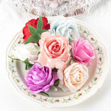 10Pcs 6Cm Artificial Flowers Flannel Rose for Home Decor Wedding Diy Candy Box