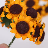 Mini Paper Sunflower Artificial Flower DIY Wedding Decor 100pcs