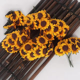Mini Paper Sunflower Artificial Flower DIY Wedding Decor 100pcs