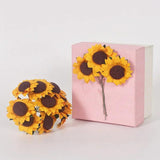 Mini Paper Sunflower Artificial Flower DIY Wedding Decor 100pcs
