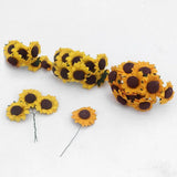 Mini Paper Sunflower Artificial Flower DIY Wedding Decor 100pcs