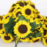 Mini Paper Sunflower Artificial Flower DIY Wedding Decor 100pcs
