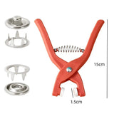 9.5MM Five Jaw Buckle Pliers Set Tool DIY Craft Sewing Snap Buttons