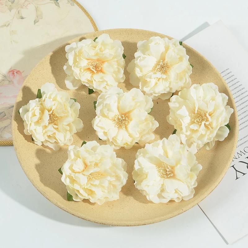 Artificial Silk Peony Flower Heads for Wedding Home Christmas DIY Craft