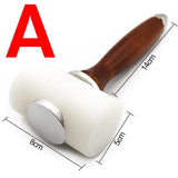 Leather Carve Hammer Nylon Mallet Wood Handle Leathercraft Punch DIY Tool