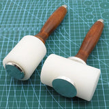 Leather Carve Hammer Nylon Mallet Wood Handle Leathercraft Punch DIY Tool