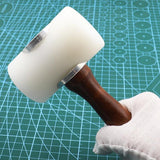 Leather Carve Hammer Nylon Mallet Wood Handle Leathercraft Punch DIY Tool