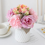 5 Branches Silk Peony Roses Artificial Flowers Home Vase Decor Wedding Bouquet