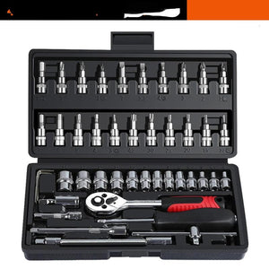 Universal Car Repair Tool Set Ratchet Wrench Combination Bit DIY Keys