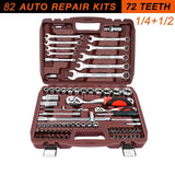 Universal Car Repair Tool Set Ratchet Wrench Combination Bit DIY Keys