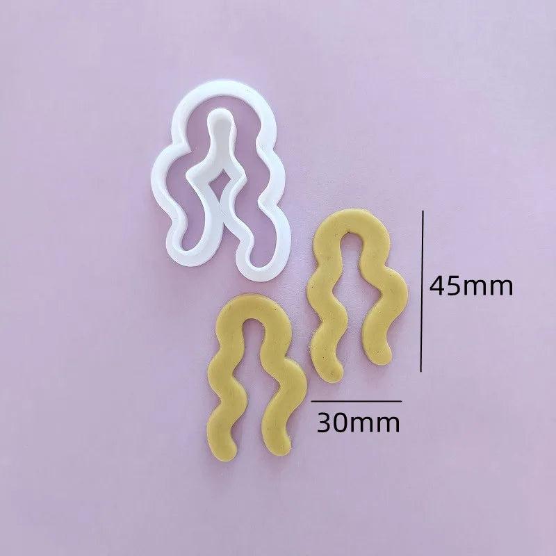 Cake Roll Shape Clay Cutter DIY Earring Jewelry Pendant Cutting Mold