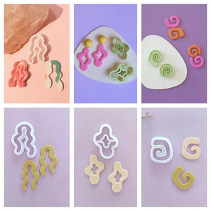 Cake Roll Shape Clay Cutter DIY Earring Jewelry Pendant Cutting Mold