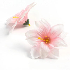 20PCS Small Lily Silk Fabric Artificial Flower DIY Hair Accessories Clothing