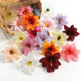 20PCS Small Lily Silk Fabric Artificial Flower DIY Hair Accessories Clothing