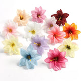 20PCS Small Lily Silk Fabric Artificial Flower DIY Hair Accessories Clothing