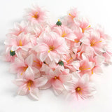 20PCS Small Lily Silk Fabric Artificial Flower DIY Hair Accessories Clothing