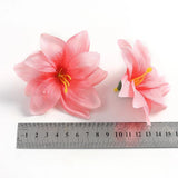 20PCS Small Lily Silk Fabric Artificial Flower DIY Hair Accessories Clothing