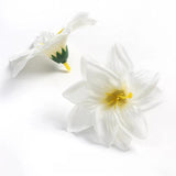 20PCS Small Lily Silk Fabric Artificial Flower DIY Hair Accessories Clothing