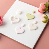 Love Heart Shaped Earrings Soft Clay Molds Jewelry Pendant Shape Cutting