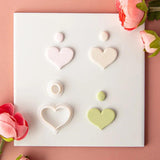 Love Heart Shaped Earrings Soft Clay Molds Jewelry Pendant Shape Cutting