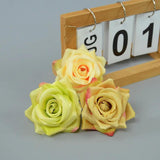 14 Colors Silk Fabric Painting Rose Flower Heads Wedding Party Home DIY Hat