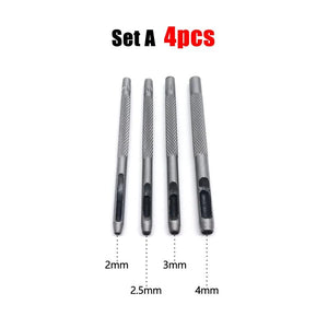 45# Steel Round Hole Punch Tool Set for Gasket Leather Craft Belt Bag Clothing
