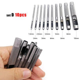 45# Steel Round Hole Punch Tool Set for Gasket Leather Craft Belt Bag Clothing