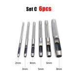 45# Steel Round Hole Punch Tool Set for Gasket Leather Craft Belt Bag Clothing