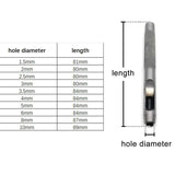 45# Steel Round Hole Punch Tool Set for Gasket Leather Craft Belt Bag Clothing