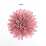 10PCS 7.5CM Artificial Fabric Flower Head DIY Wedding Shoes Headdress