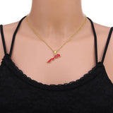 Morocco Map Flag Pendant Necklace Stainless Steel Men Women Ethnic Jewelry