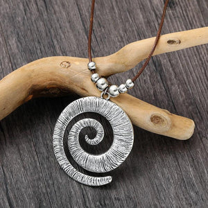 Boho Conch Pendant Ethnic Style Rope Necklace