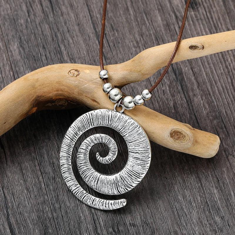 Boho Conch Pendant Ethnic Style Rope Necklace