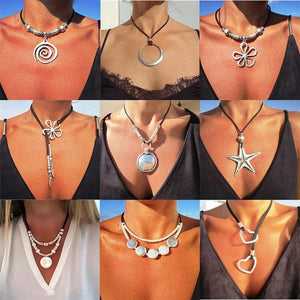 Boho Conch Pendant Ethnic Style Rope Necklace