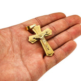 Stainless Steel Cross Pendant Necklace Men Women