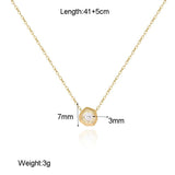 Geometric Cubic Zircon Pendant Necklace for Women