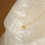 Geometric Cubic Zircon Pendant Necklace for Women