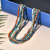 Howlite Stone Tube Beads Energy Necklace for Men Women