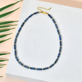Howlite Stone Tube Beads Energy Necklace for Men Women