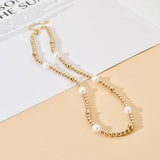 Pearl Beads Choker Necklace Women Boho Jewelry Collar Clavicle Chain